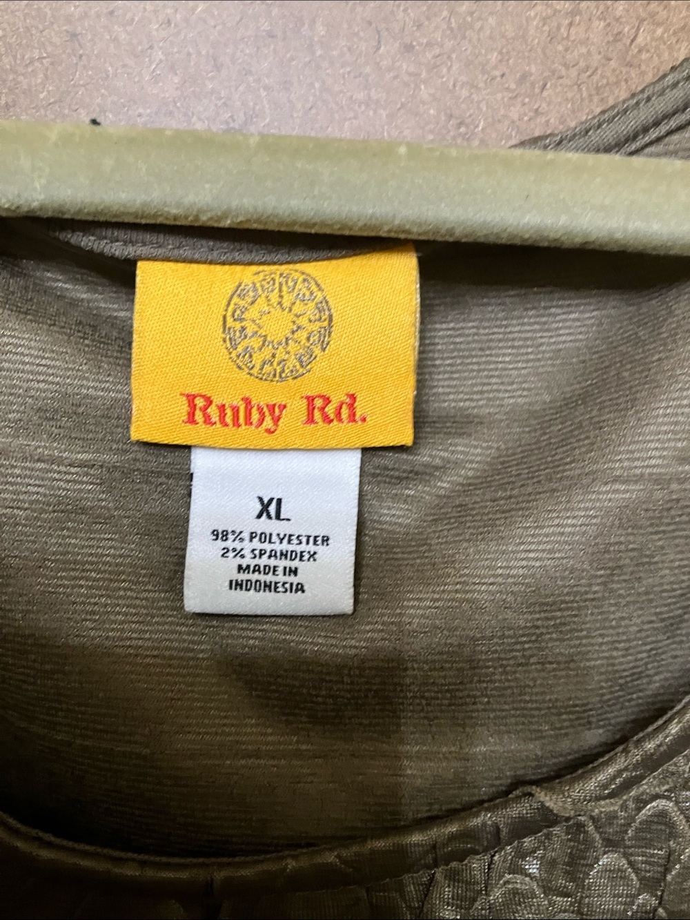 Ruby Rd. Layered Ruffle Scoop Tank - Taupe - Picture 2 of 9